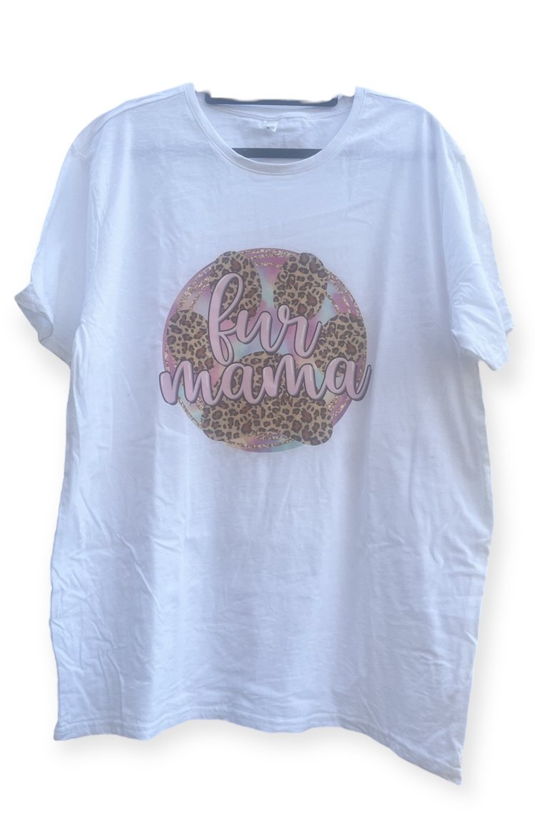 Leopard Paw Fur Mama Tee
